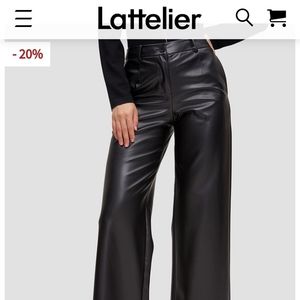 Size Small and medium lattelier faux leather pants